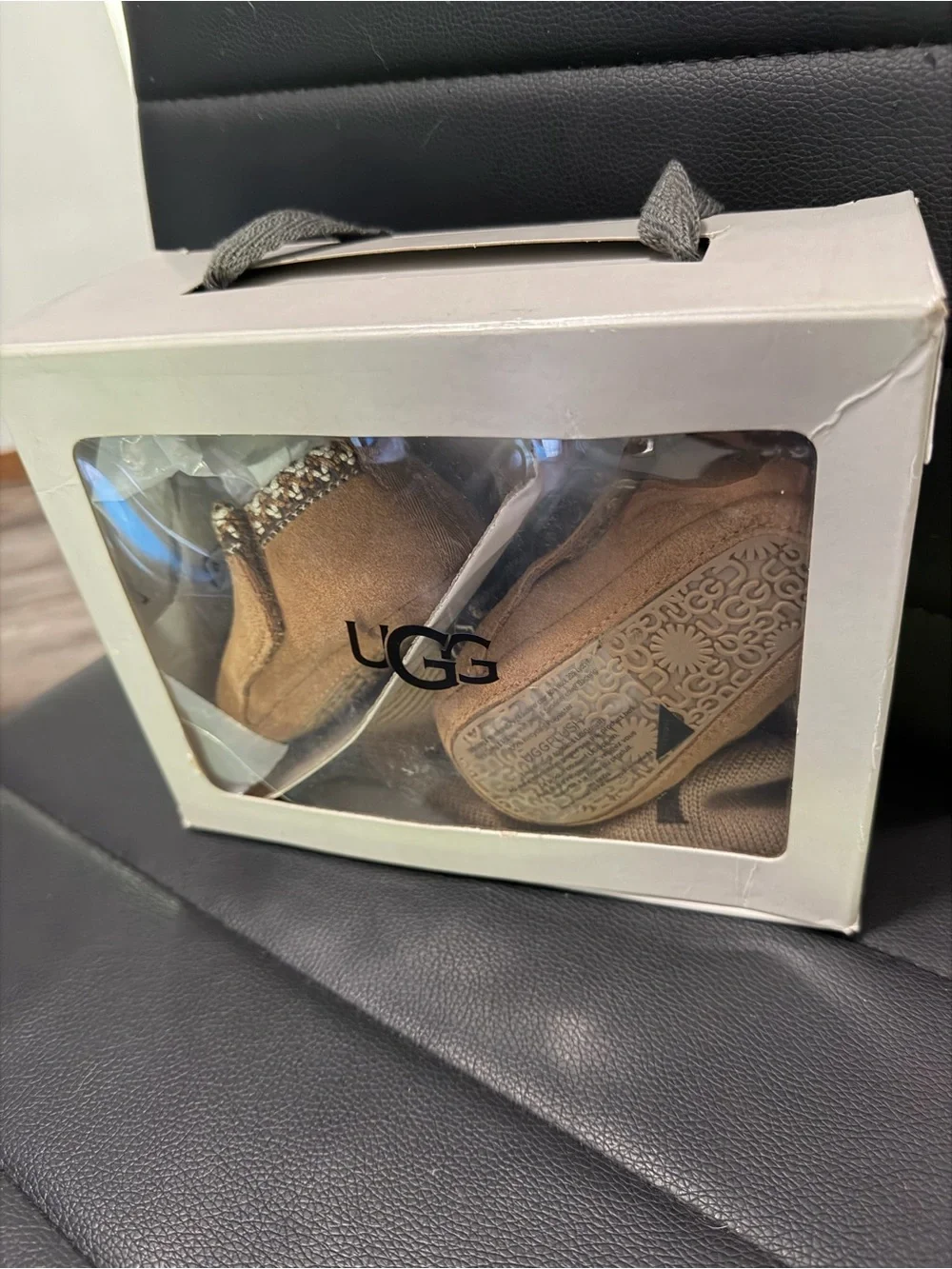 UGG Chestnut Baby Booties with Beanie